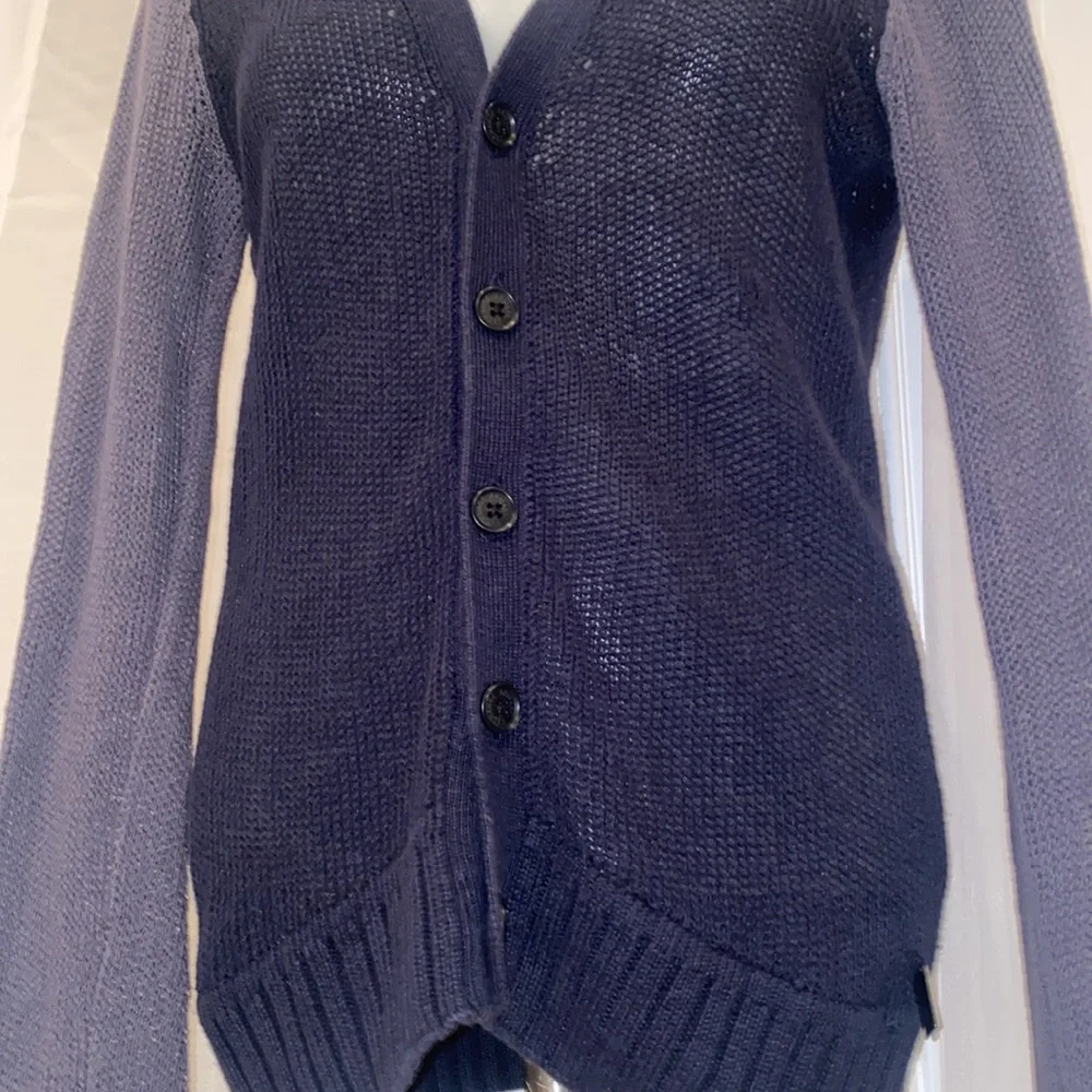 Armani Exchange Two Tone Knit Button‎ Down Cardigan